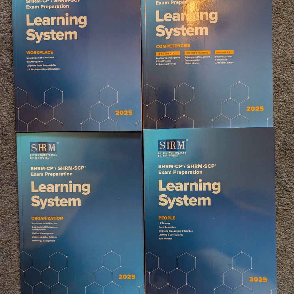 SHRM Learning System 2025 - Blue + BASK + SHRM -CP Flash Cards + Study Guide